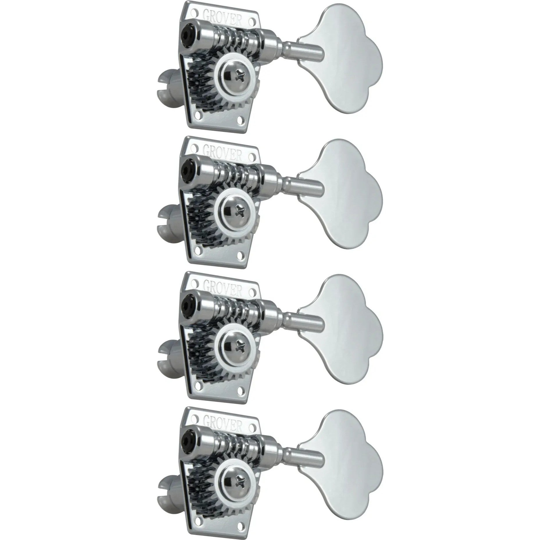 Grover 142N Vintage Bass Machine Heads, 4-in-Line, Nickel Vintage stemmechanieken voor basgitaar