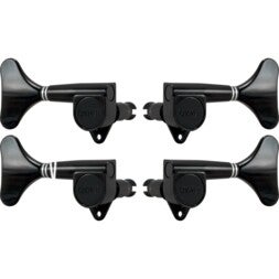 Grover 144BC Mini Bass Machine Heads, 2+2, Black Chrome Mini stemmechanieken voor basgitaar.