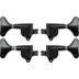 Grover 144BC Mini Bass Machine Heads, 2+2, Black Chrome Mini stemmechanieken voor basgitaar.