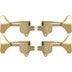 Grover 144G Mini Bass Machine Head, 2+2, Gold basgitaar stemmechanieken