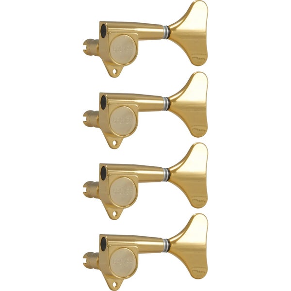Grover 144G4 Mini Bass Machine Head, 4-in-Line, Gold Mini Bass Stemmechaniek