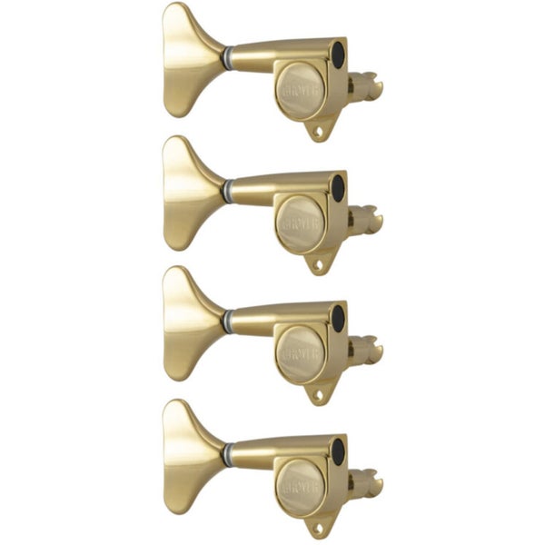 Grover 144GL4 Mini Bass Machine Head, 4-in-Line, Lefthand, Gold Mini Bass Stemmechanieken