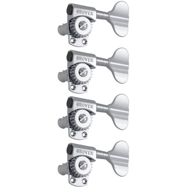 Grover 145C4 Titan Electric Bass Machine Heads 4-in-Line, Chrome basgitaar stemmechanieken