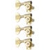 Grover 145GL4 Titan Electric Bass Machine Heads,4-in-Line Stemmechanieken voor Linkshandige Bassisten Lefthand,Gold