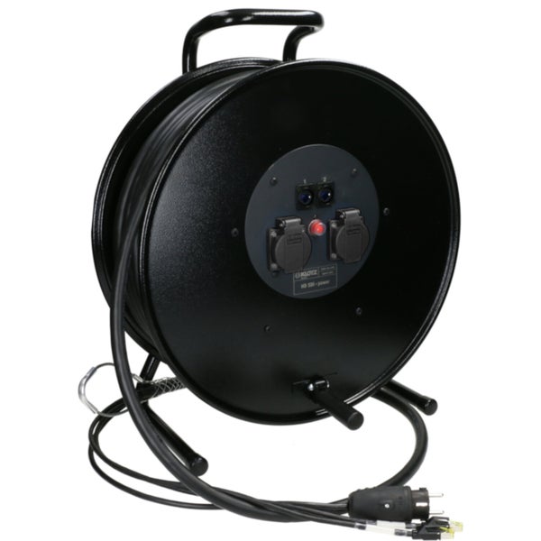 Klotz H3P88RX040 CAT7 & Power 3G2.5 Hybrid Kabelhaspel 40 meter