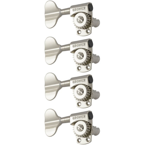 Grover 145NL4 Titan Electric Bass Machine Heads,4-in-Line, Lefthand Basgitaar stemmechanieken, Nickel