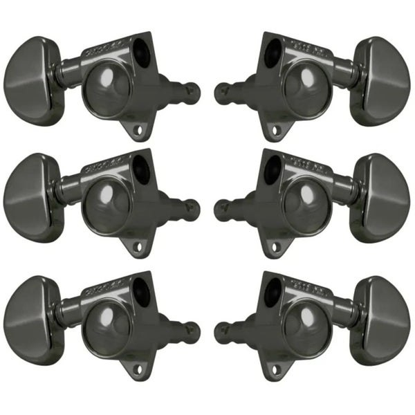 Grover 102-18BN Rotomatics with 18:1 Gear Ratio, 3+3, Black Nickel Gitaar stemmechanieken