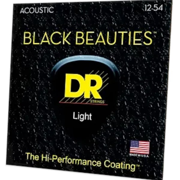 DR Strings BKA-10 BLACK BEAUTIES Snaren Set voor Akoestische Gitaar