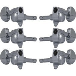 Grover 106C Locking Rotomatics, Round Button,3+3, Chrome Gitaar stemmechanieken