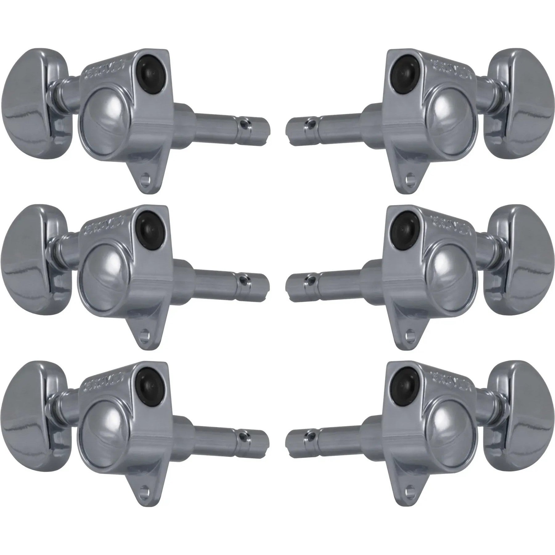 Grover 106C Locking Rotomatics, Round Button,3+3, Chrome Gitaar stemmechanieken