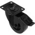 Adam Hall 372191BLK Swivel castor 100mm, met rem, zwart