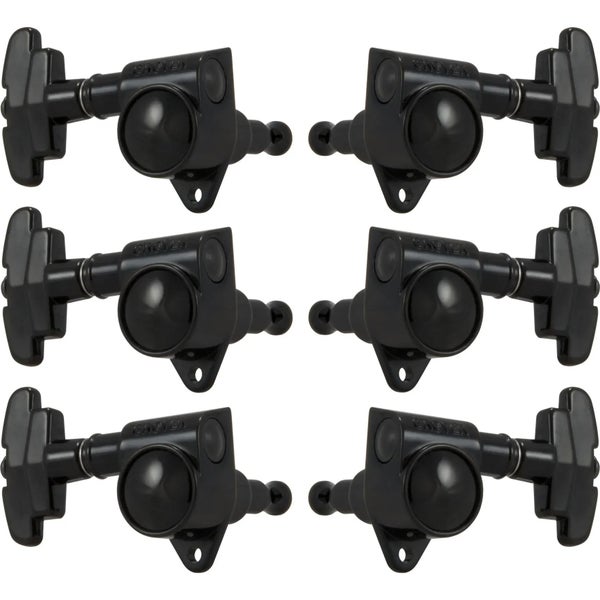 Grover 109BC Super Rotomatics 3-Step Button,3+3, Black Chrome Super Rotomatics stemmechanieken