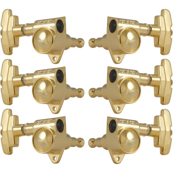 Grover 109G Super Rotomatics 3-Step Button,3+3,Gold Gouden stemmechanieken voor elektrische gitaar