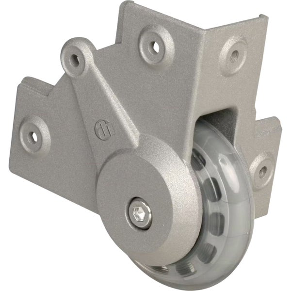 Adam Hall 37451S Recessed corner castor met zacht wiel, 75 mm