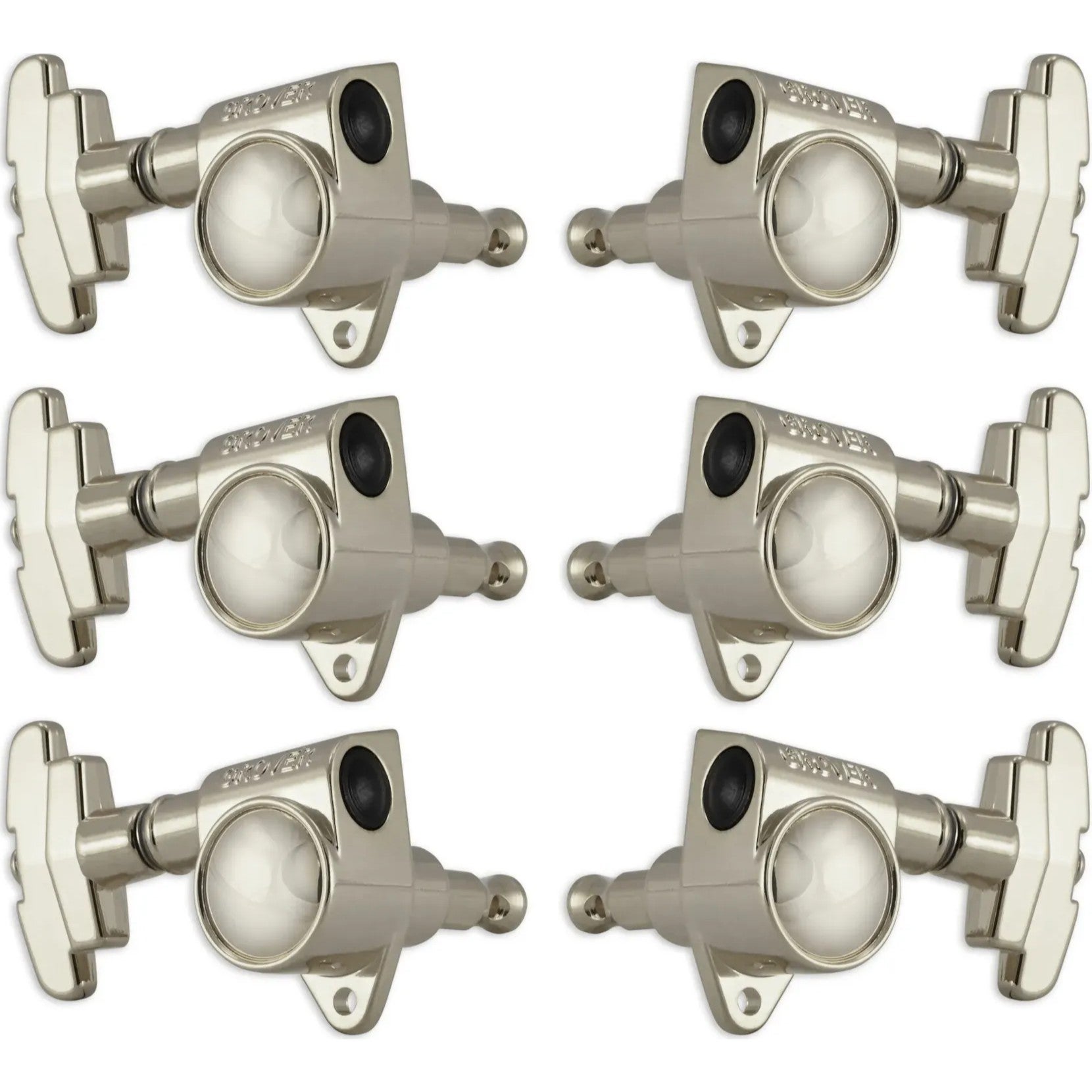 Grover 109N Super Rotomatics 3-Step Button,3+3,Nickel Elektrische gitaar stemmechanieken