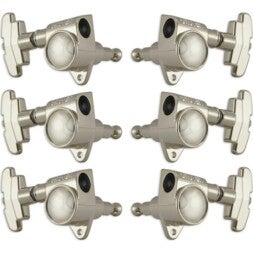 Grover 109N Super Rotomatics 3-Step Button,3+3,Nickel Elektrische gitaar stemmechanieken