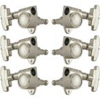 Grover 109N Super Rotomatics 3-Step Button,3+3,Nickel Elektrische gitaar stemmechanieken