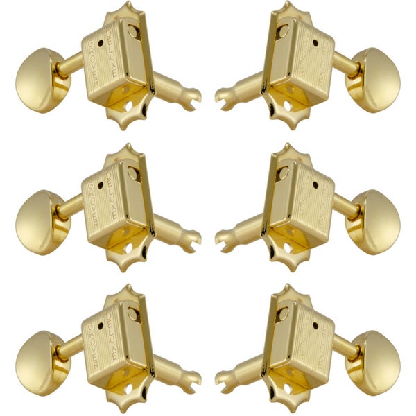 Grover 133G Deluxe Guitar Machine Heads,3+3,Gold Gitaar stemmechanieken