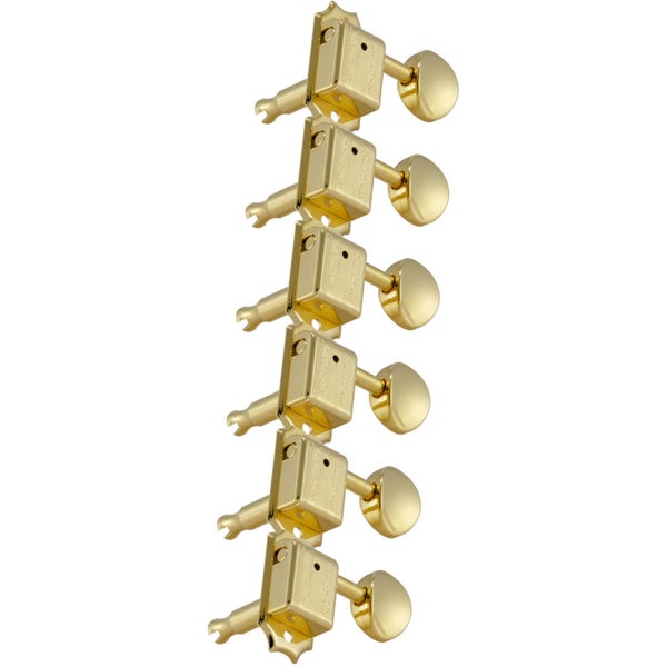 Grover 133G6 Deluxe Guitar Machine Heads,6-in-Line,Gold Gitaar stemmechanieken