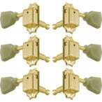 Grover 133GK Deluxe Guitar Machine Heads w Keystone Button,3+3,Gold Gitaar stemmechanieken