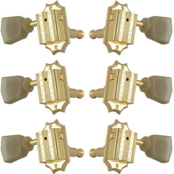 Grover 135G Vintage Guitar Machine Heads,3+3,Gold Gitaar stemmechanieken