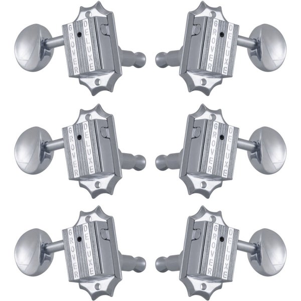 Grover 136C Vintage Deluxe Machine Heads,3+3,Chrome Gitaar stemmechanieken