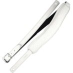 Richter 1018 Beluga White Slim Deluxe Guitar Strap Lederen gitaarband met padding