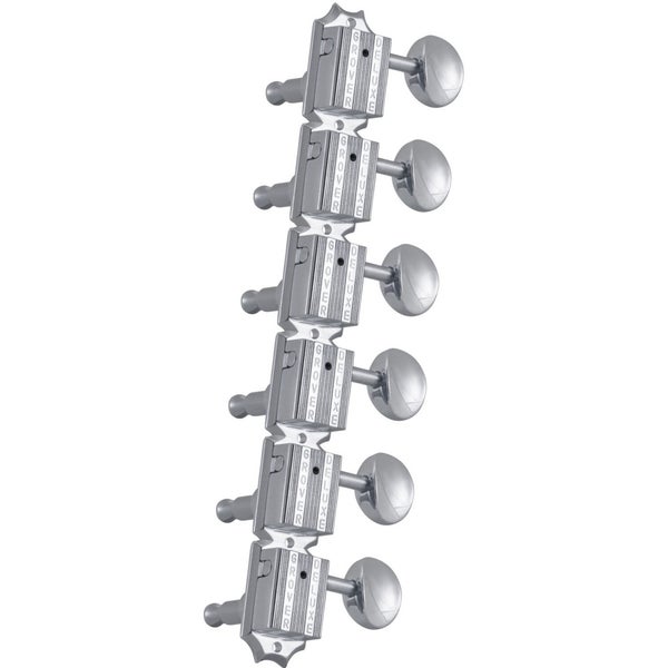 Grover 136C6 Vintage Deluze Guitar Machine Heads,6-in-Line,Chrome Gitaar stemmechanieken