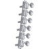 Grover 136C6 Vintage Deluze Guitar Machine Heads,6-in-Line,Chrome Gitaar stemmechanieken