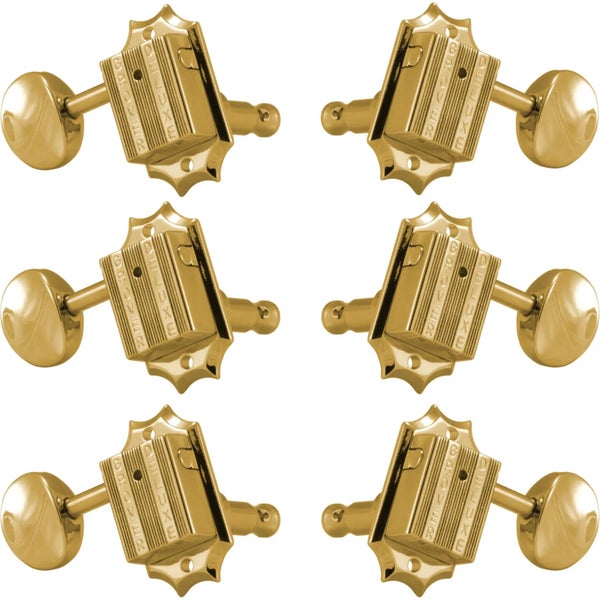 Grover 136G Vintage Deluxe Guitar Machine Heads,3+3,Gold Gitaar stemmechanieken