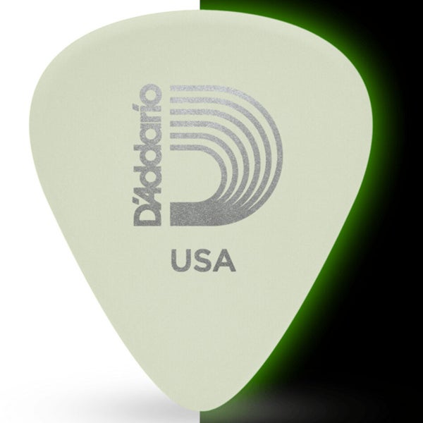 D'Addario 1CCG7-25 Cellu-Glow Guitar Picks voor elektrische en akoestische gitaar, Extra Heavy (25x)