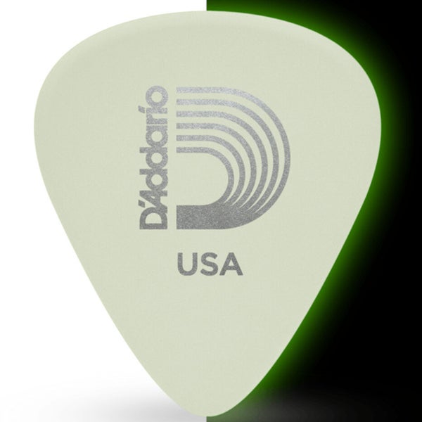 D'Addario 1CCG4-25 Cellu-Glow Guitar Picks voor elektrische en akoestische gitaar, Medium (25x)