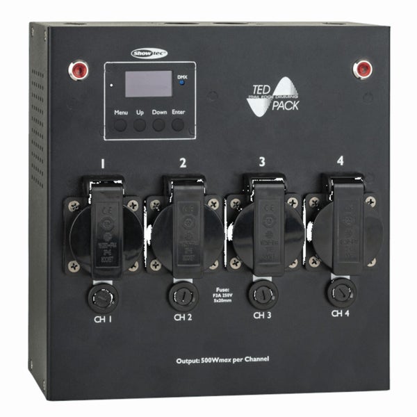 Showtec TED Pack CEE 7/5 4-Kanaals dimmer pack - UK Outputs