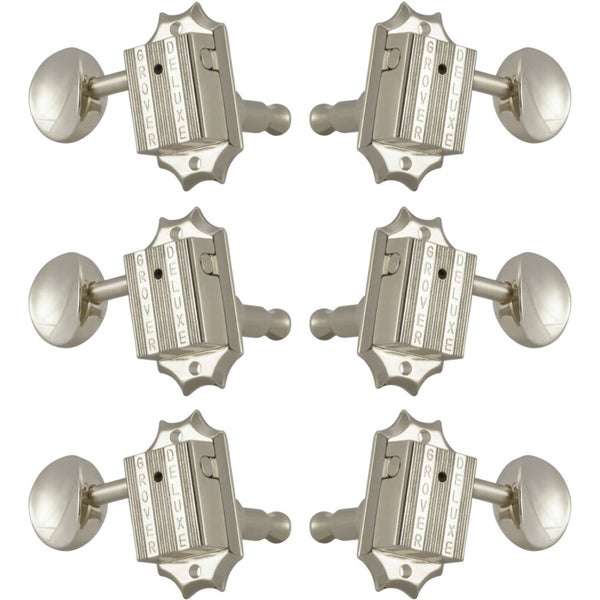 Grover 136N Vintage Deluxe Guitar Machine Heads,3+3,Nickel Gitaar stemmechanieken