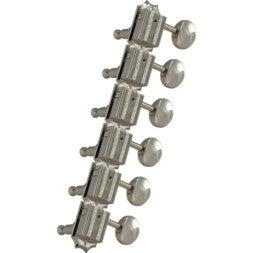 Grover 136N6 Vintage Deluxe Guitar Machine Heads,6-in-Line,Nickel Gitaar stemmechanieken nickel finish