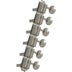 Grover 136N6 Vintage Deluxe Guitar Machine Heads,6-in-Line,Nickel Gitaar stemmechanieken nickel finish