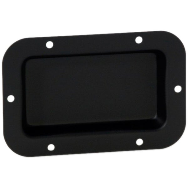 Adam Hall 8705BLK Dish black unpunched Stalen schotel, zwart, ongeperforeerd