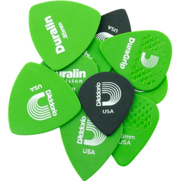 D'Addario XDGN4-10 Duralin Assorted Shapes Pack Voor elektrische en akoestische gitaar, Medium (10 x)