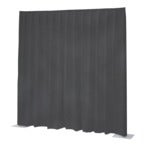 Wentex P&D Curtain Napoli Velvet (USA) Donkergrijs - 3.35 m x 3.66 m (B x H) - geplooid