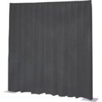 Wentex P&D Curtain Napoli Velvet (USA) Donkergrijs - 3.35 m x 4.27 m (B x H) - geplooid