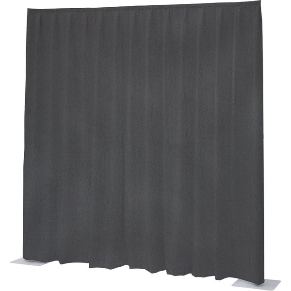 Wentex P&D Curtain Napoli Velvet (USA) Donkergrijs - 3.35 m x 4.27 m (B x H) - geplooid