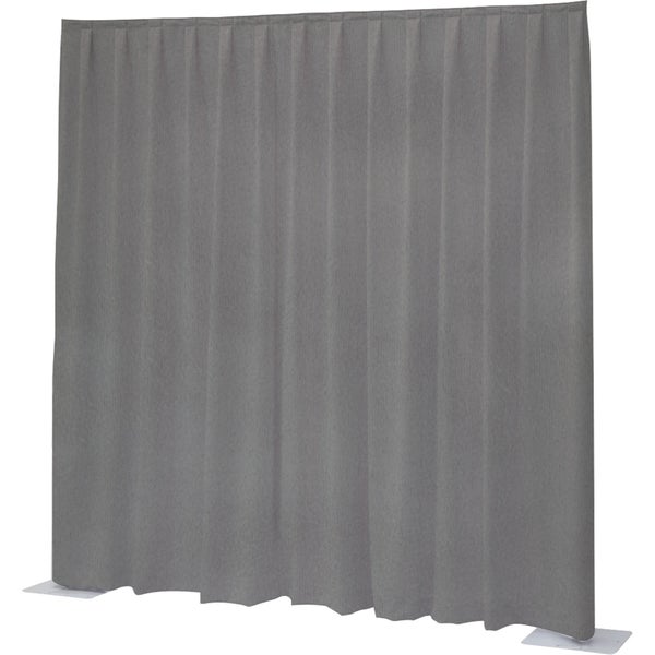 Wentex P&D Curtain Napoli Velvet (USA) Lichtgrijs - 3.35 m x 4.27 m (B x H) - geplooid