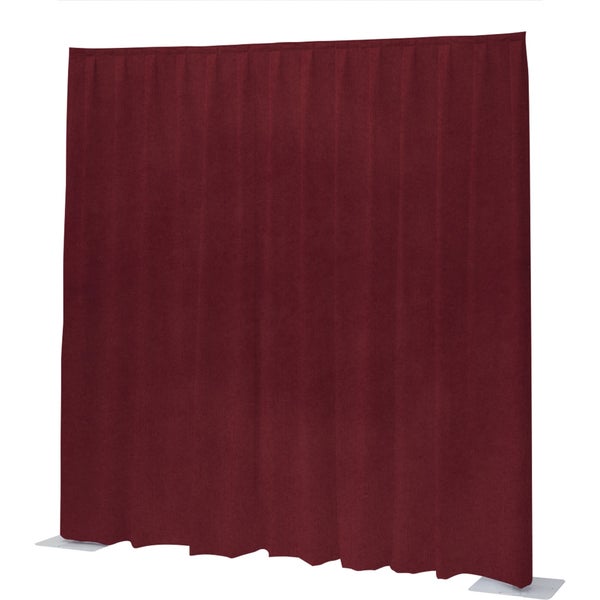 Wentex P&D Curtain Napoli Velvet (USA) Rood - 3.35 m x 4.27 m (B x H) - geplooid