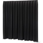 Wentex P&D Curtain Dimout 7.67 oz/yd² (USA) Zwart - 3.35 m x 3.05 m (B x H) - geplooid