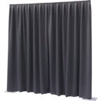 Wentex P&D Curtain Dimout 7.67 oz/yd² (USA) Donkergrijs - 3.35 m x 3.05 m (B x H) - geplooid
