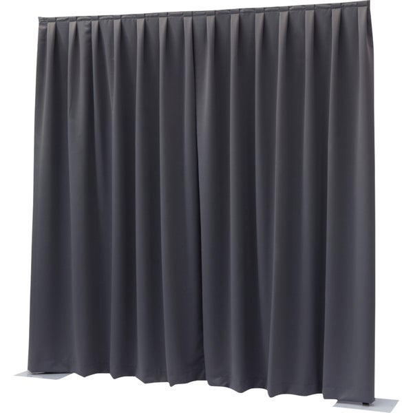 Wentex P&D Curtain Dimout 7.67 oz/yd² (USA) Donkergrijs - 3.35 m x 3.05 m (B x H) - geplooid
