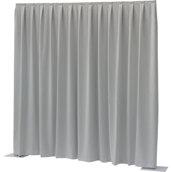 Wentex P&D Curtain Dimout 7.67 oz/yd² (USA) Lichtgrijs - 3.35 m x 3.05 m (B x H) - geplooid