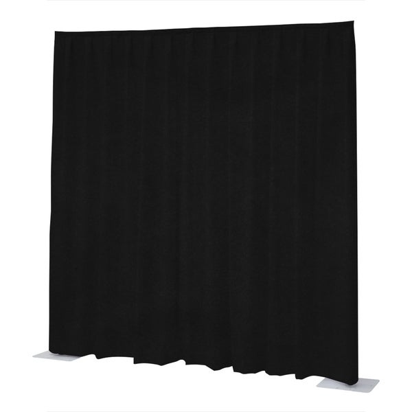 Wentex P&D Curtain Napoli Velvet (USA) Zwart - 3.35 m x 4.27 m (B x H) - geplooid