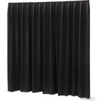 Wentex P&D Curtain MGS 5.16 oz/yd² (USA) Zwart - 3.35 m x 4.88 m (B x H) - geplooid