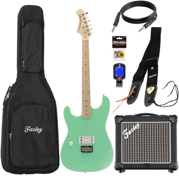 Fazley Custom Series Hot Rod V2 FTD182 Surf Green LH elektrische gitaar starterset
